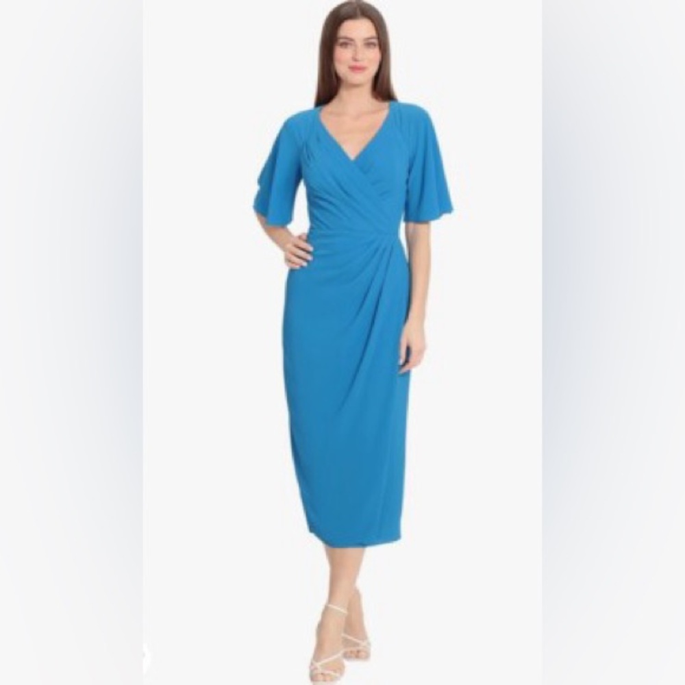 Maggy London Vibrant Blue Midi Dress